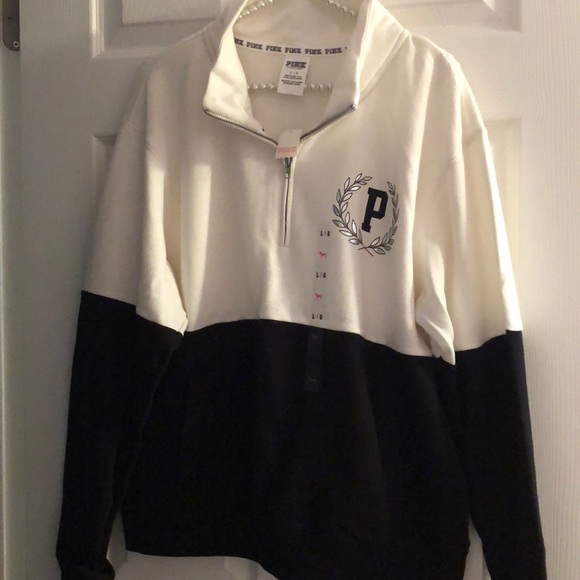 PINK Victoria's Secret Sweaters - Victoria’s Secret Pink half zip pull over jacket